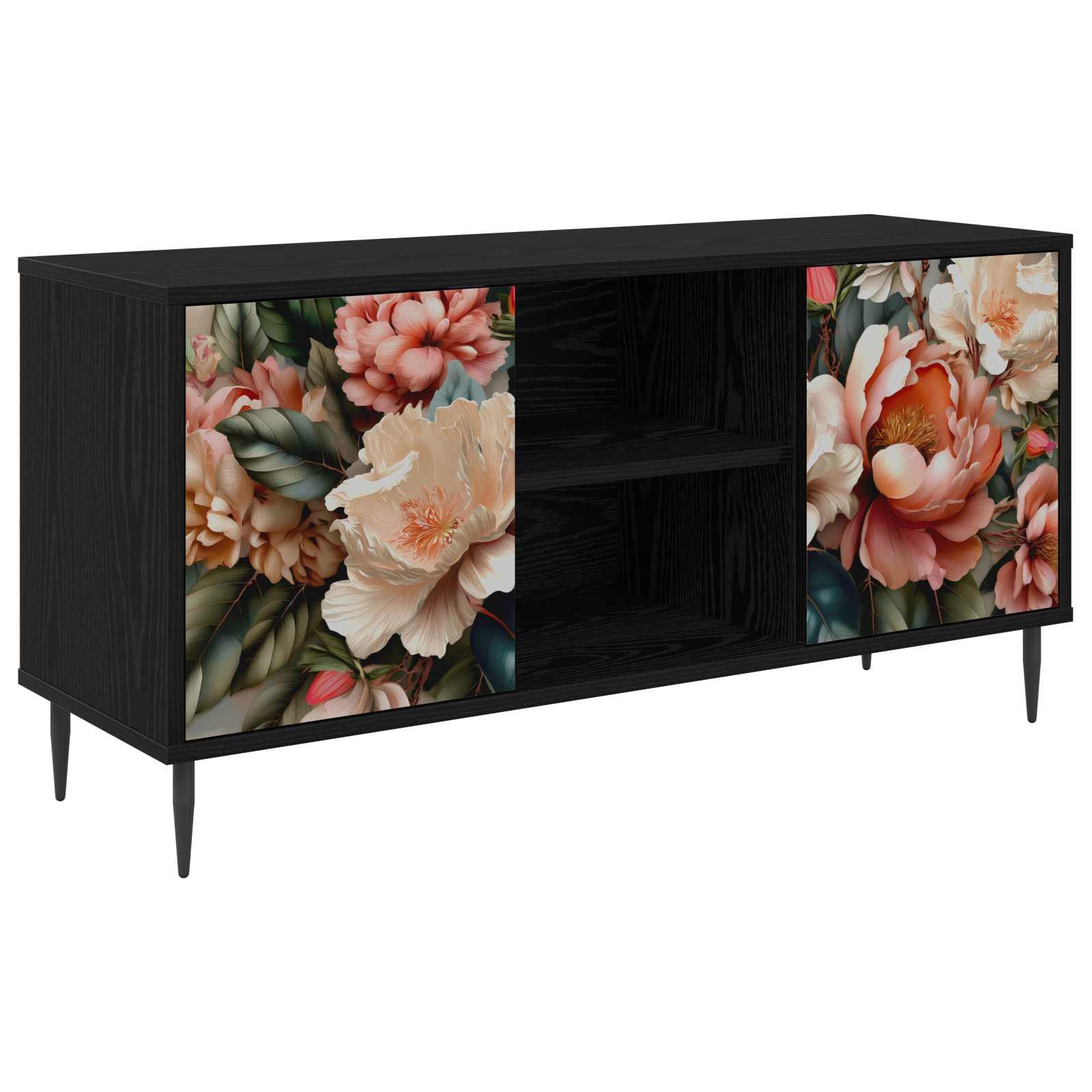 8007056_1.jpg vidaXL TV skrinka BORNE 102 x 33 x 51 cm Čierny dub Kompozitné drevo – Obrázok 1