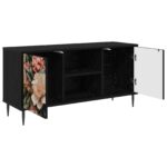 vidaXL TV skrinka BORNE 102 x 33 x 51 cm Čierny dub Kompozitné drevo – Obrázok 2