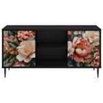 vidaXL TV skrinka BORNE 102 x 33 x 51 cm Čierny dub Kompozitné drevo – Obrázok 3