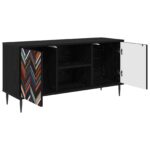 vidaXL TV skrinka OMMEN 102 x 33 x 51 cm Čierny dub Kompozitné drevo – Obrázok 2