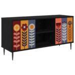 vidaXL TV skrinka ESSEN 102 x 33 x 51 cm Čierny dub Kompozitné drevo