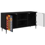 vidaXL TV skrinka ESSEN 102 x 33 x 51 cm Čierny dub Kompozitné drevo – Obrázok 2