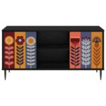 vidaXL TV skrinka ESSEN 102 x 33 x 51 cm Čierny dub Kompozitné drevo – Obrázok 3