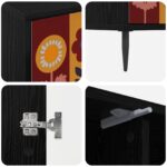 vidaXL TV skrinka ESSEN 102 x 33 x 51 cm Čierny dub Kompozitné drevo – Obrázok 5