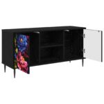 vidaXL TV skrinka KIEL 102 x 33 x 51 cm Čierny dub Kompozitné drevo – Obrázok 2
