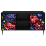 vidaXL TV skrinka KIEL 102 x 33 x 51 cm Čierny dub Kompozitné drevo – Obrázok 3