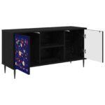 vidaXL TV skrinka MAINZ 102 x 33 x 51 cm Čierny dub Kompozitné drevo – Obrázok 2