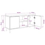 vidaXL TV skrinka MAINZ 102 x 33 x 51 cm Čierny dub Kompozitné drevo – Obrázok 8