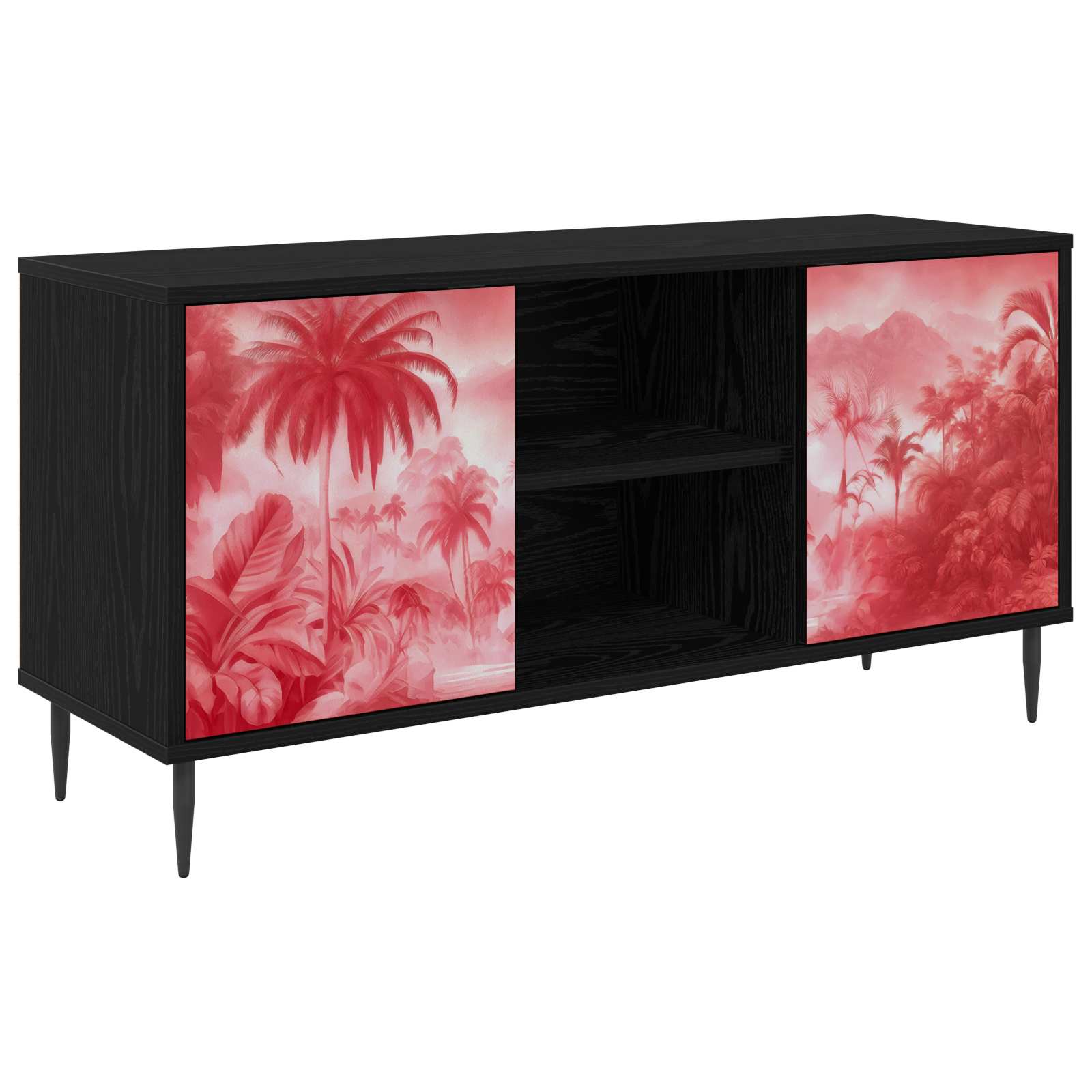 8007066_1.jpg vidaXL TV skrinka AACHEN 102 x 33 x 51 cm Čierny dub Kompozitné drevo – Obrázok 1