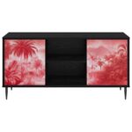 vidaXL TV skrinka AACHEN 102 x 33 x 51 cm Čierny dub Kompozitné drevo – Obrázok 3