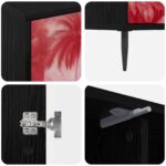 vidaXL TV skrinka AACHEN 102 x 33 x 51 cm Čierny dub Kompozitné drevo – Obrázok 5