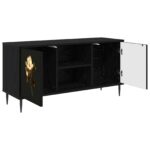 vidaXL TV skrinka BREMEN 102 x 33 x 51 cm Čierny dub Kompozitné drevo – Obrázok 2