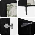 vidaXL TV skrinka GOTHA 102 x 33 x 51 cm Čierny dub Kompozitné drevo – Obrázok 5