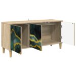 vidaXL TV skrinka WIJHE 102 x 33 x 50 cm Sonoma Kompozitné drevo – Obrázok 2