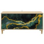 vidaXL TV skrinka WIJHE 102 x 33 x 50 cm Sonoma Kompozitné drevo – Obrázok 3