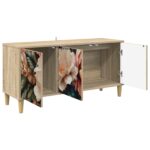 vidaXL TV skrinka BORNE 102 x 33 x 50 cm Sonoma Kompozitné drevo – Obrázok 2