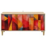vidaXL TV skrinka HEESCH 102 x 33 x 50 cm Sonoma Kompozitné drevo – Obrázok 3