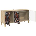 vidaXL TV skrinka OMMEN 102 x 33 x 50 cm Sonoma Kompozitné drevo – Obrázok 2
