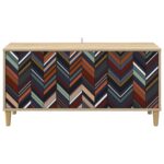 vidaXL TV skrinka OMMEN 102 x 33 x 50 cm Sonoma Kompozitné drevo – Obrázok 3