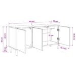 vidaXL TV skrinka OMMEN 102 x 33 x 50 cm Sonoma Kompozitné drevo – Obrázok 7