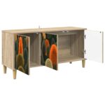 vidaXL TV skrinka ZAANDAM 102 x 33 x 50 cm Sonoma Kompozitné drevo – Obrázok 2