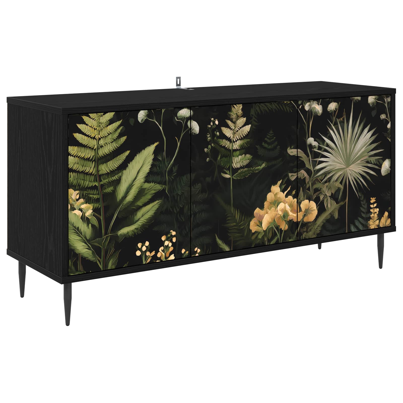8007089_1.jpg vidaXL TV skrinka RHENEN 102 x 33 x 51 cm Čierny dub Kompozitné drevo – Obrázok 1