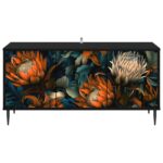 vidaXL TV skrinka LOCHEM 102 x 33 x 51 cm Čierny dub Kompozitné drevo – Obrázok 3