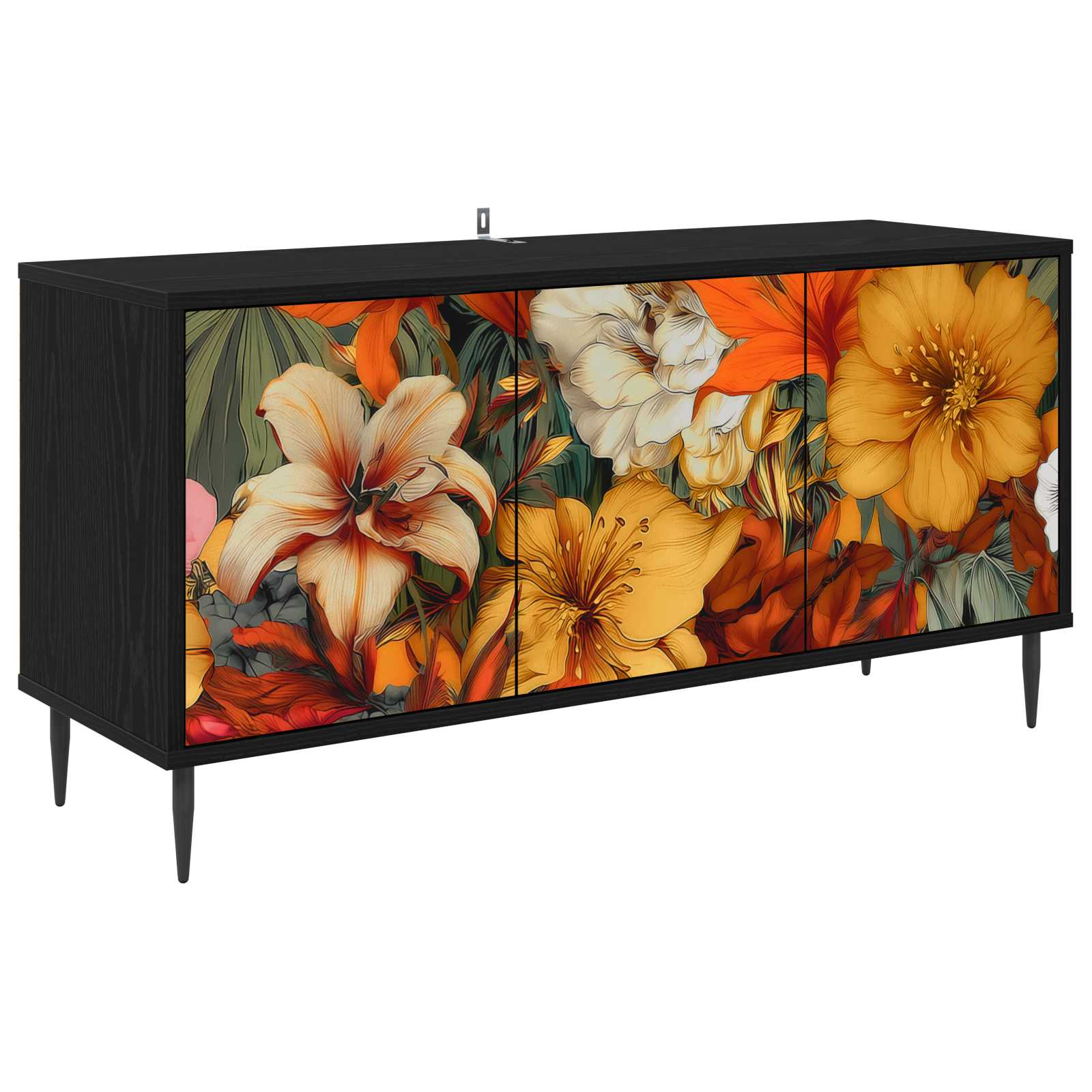 8007095_1.jpg vidaXL TV skrinka GENNEP 102 x 33 x 51 cm Čierny dub Kompozitné drevo – Obrázok 1