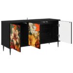 vidaXL TV skrinka GENNEP 102 x 33 x 51 cm Čierny dub Kompozitné drevo – Obrázok 2
