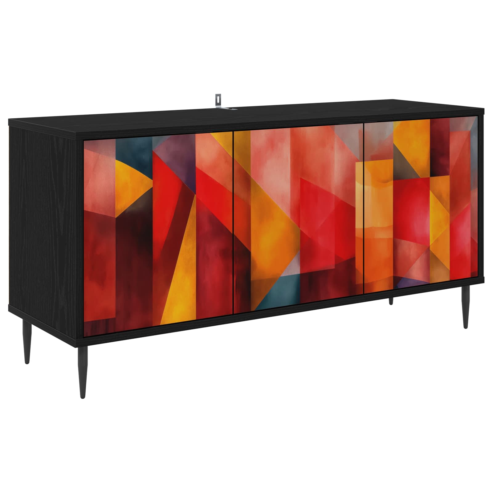 8007098_1.jpg vidaXL TV skrinka HEESCH 102 x 33 x 51 cm Čierny dub Kompozitné drevo – Obrázok 1
