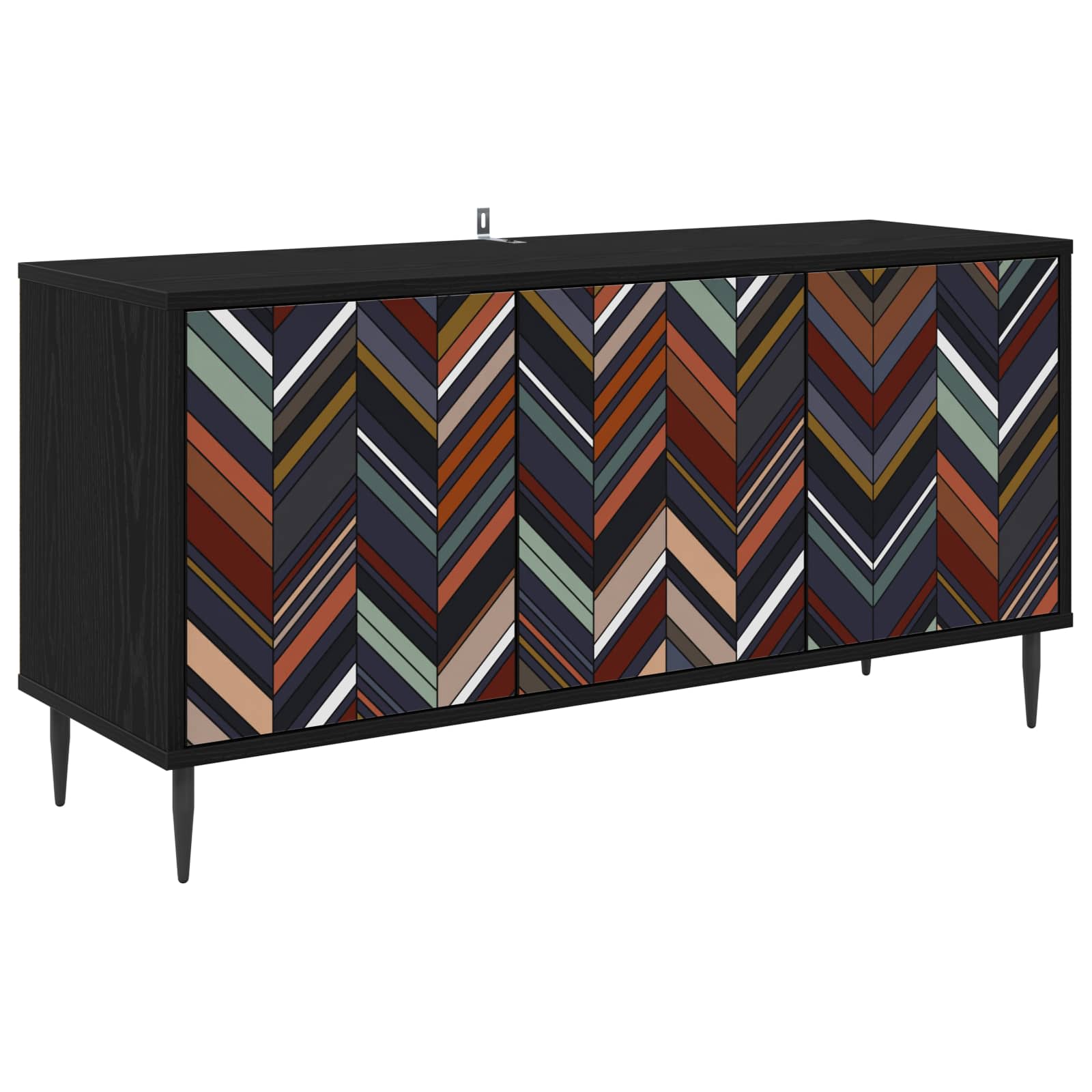 8007099_1.jpg vidaXL TV skrinka OMMEN 102 x 33 x 51 cm Čierny dub Kompozitné drevo – Obrázok 1