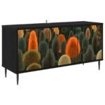 vidaXL TV skrinka ZAANDAM 102 x 33 x 51 cm Čierny dub Kompozitné drevo
