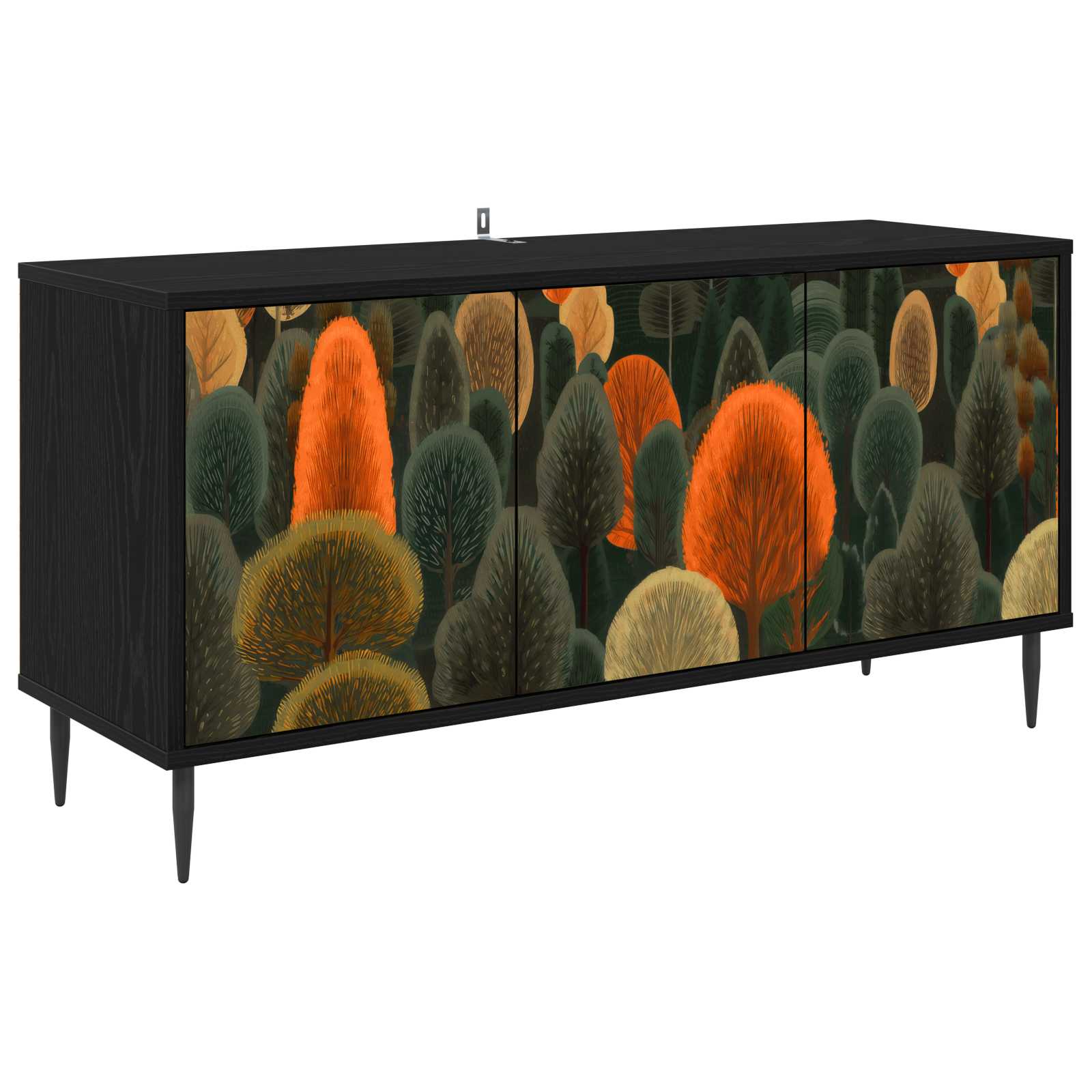 8007100_1.jpg vidaXL TV skrinka ZAANDAM 102 x 33 x 51 cm Čierny dub Kompozitné drevo – Obrázok 1