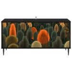 vidaXL TV skrinka ZAANDAM 102 x 33 x 51 cm Čierny dub Kompozitné drevo – Obrázok 3