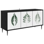 vidaXL TV skrinka HANAU 102 x 33 x 51 cm Čierny dub Kompozitné drevo