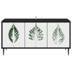 vidaXL TV skrinka HANAU 102 x 33 x 51 cm Čierny dub Kompozitné drevo – Obrázok 3