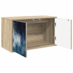 vidaXL Nástenný TV kabinet RAALTE 69 x 33 x 40 cm Dub sonoma – Obrázok 2