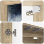 vidaXL Nástenný TV kabinet RAALTE 69 x 33 x 40 cm Dub sonoma – Obrázok 5