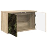 vidaXL Nástenný TV kabinet ELBURG 69 x 33 x 40 cm Dub sonoma – Obrázok 2