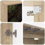 vidaXL Nástenný TV kabinet ELBURG 69 x 33 x 40 cm Dub sonoma – Obrázok 5
