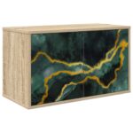 vidaXL Nástenný TV kabinet WIJHE 69 x 33 x 40 cm Dub sonoma