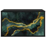 vidaXL Nástenný TV kabinet WIJHE 69 x 33 x 40 cm Čierny dub – Obrázok 3