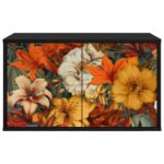 vidaXL Nástenný TV kabinet GENNEP 69 x 33 x 40 cm Čierny dub – Obrázok 3
