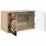 vidaXL Nástenný TV kabinet BORNE 69 x 33 x 40 cm Dub sonoma – Obrázok 2