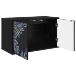 vidaXL Nástenný TV kabinet DOKKUM 69 x 33 x 40 cm Čierny dub – Obrázok 2