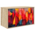 vidaXL Nástenný TV kabinet HEESCH 69 x 33 x 40 cm Dub sonoma