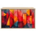 vidaXL Nástenný TV kabinet HEESCH 69 x 33 x 40 cm Dub sonoma – Obrázok 3