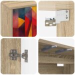vidaXL Nástenný TV kabinet HEESCH 69 x 33 x 40 cm Dub sonoma – Obrázok 5