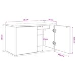 vidaXL Nástenný TV kabinet OMMEN 69 x 33 x 40 cm Dub sonoma – Obrázok 8