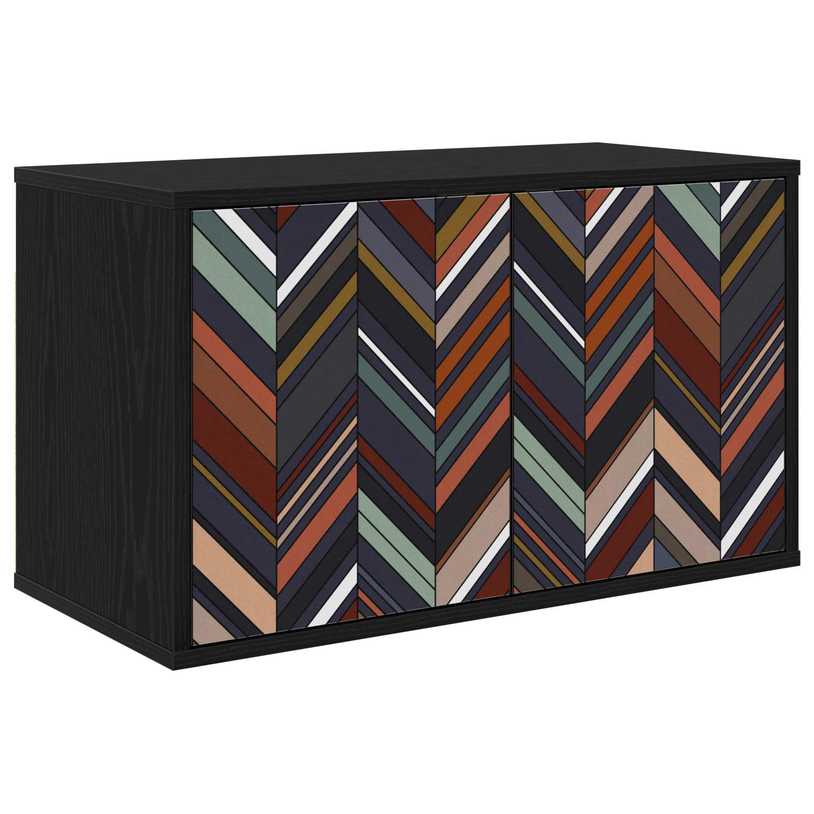 8007130_1.jpg vidaXL Nástenný TV kabinet OMMEN 69 x 33 x 40 cm Čierny dub – Obrázok 1